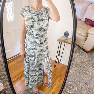 Babaton Hamptons Cut Out Back Maxi Dress Aqua Essence